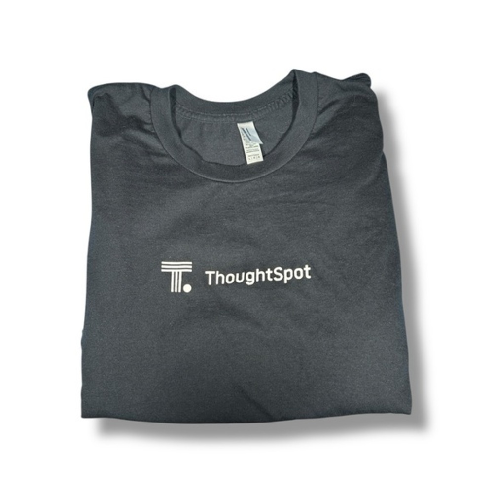 American Apparel “ThoughtSpot” Minimalist Black Black Tee Size Large - “Omiros